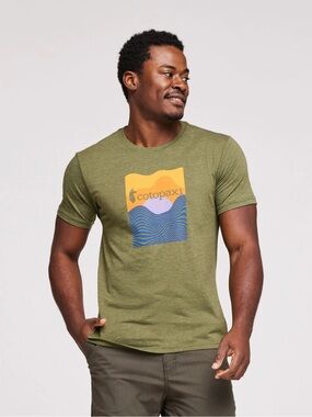 cotopaxi Olive Green Short-Sleeve Logo Graphic Tee